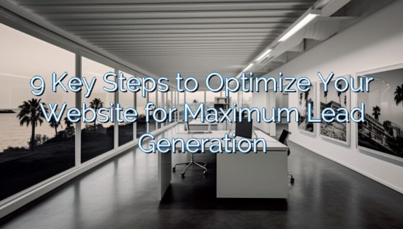 9 Key Steps to Optimize Your Website for Maximum Lead Generation