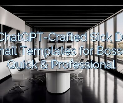 5 ChatGPT-Crafted Sick Day Email Templates for Bosses: Quick & Professional