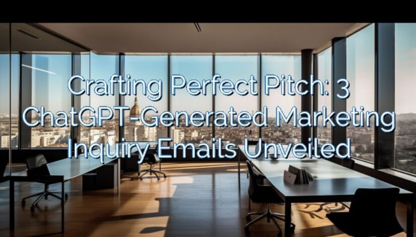 Crafting Perfect Pitch: 3 ChatGPT-Generated Marketing Inquiry Emails Unveiled