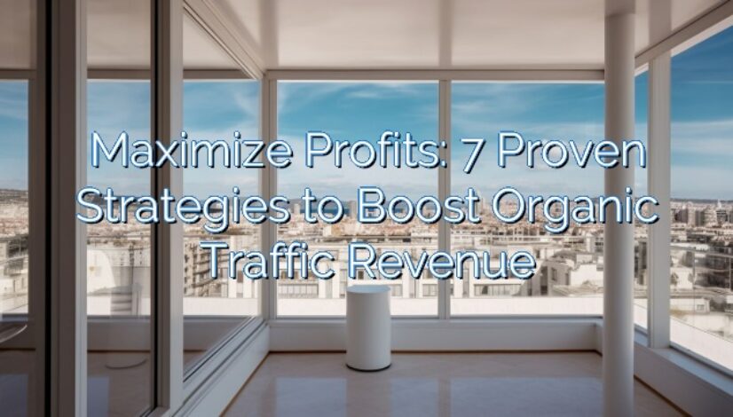 Maximize Profits: 7 Proven Strategies to Boost Organic Traffic Revenue