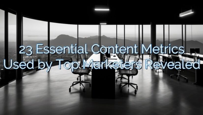 23 Essential Content Metrics Used by Top Marketers Revealed