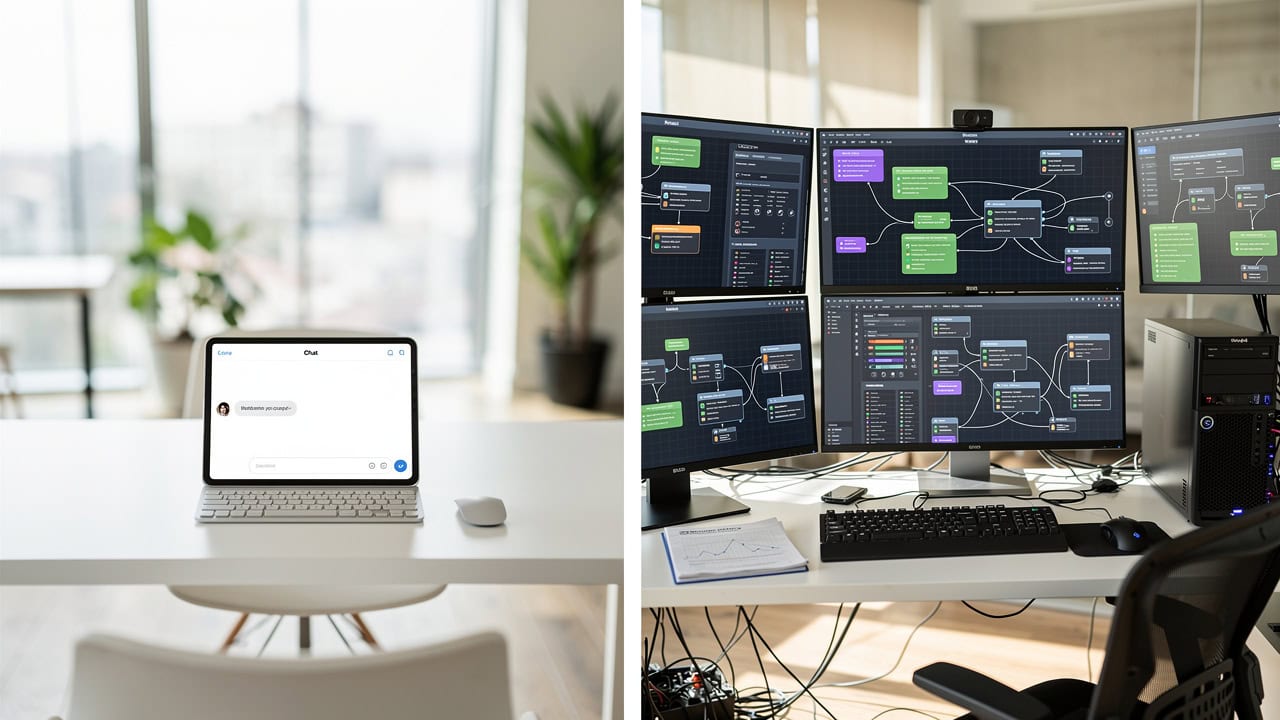 Visual comparison of AI tools and AI agents
